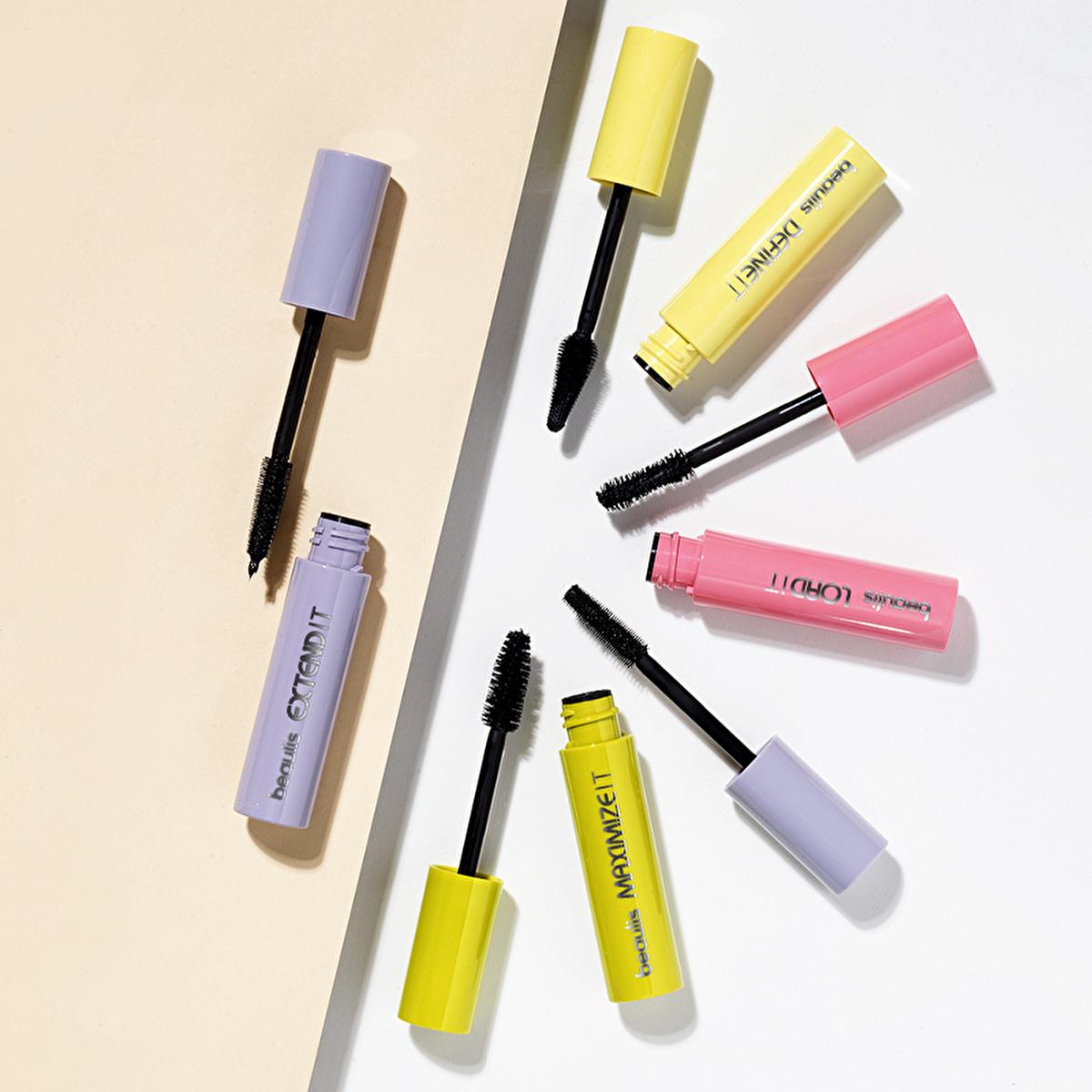 Beaulis Maximize It Mascara - Volumizing, Lengthening & Curling Mascara for Dramatic Eye Look