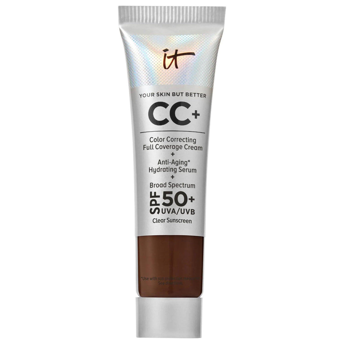IT Cosmetics CC+ Cream Full Coverage Foundation SPF 50+: Hydrating Color Correcting Cream for Acne, Redness, and Wrinkle Cove