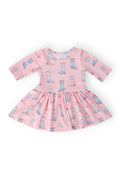 Mila & Rose ® Ribbons & Rodeos 3/4 Sleeve Twirl Bodysuit — main product shot