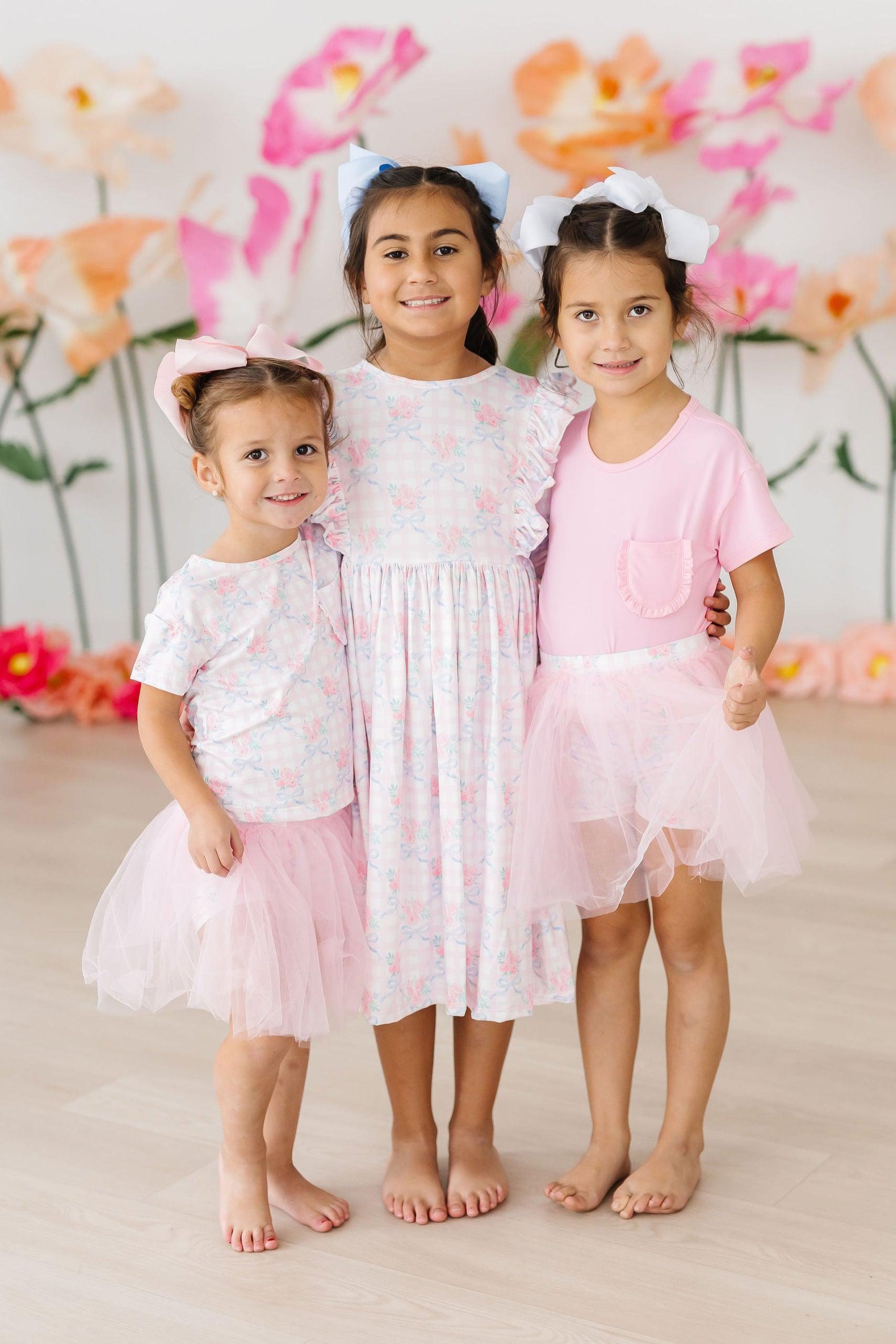 Mila & Rose ® Ribbons & Roses Ruffle Pocket Tee — lifestyle context