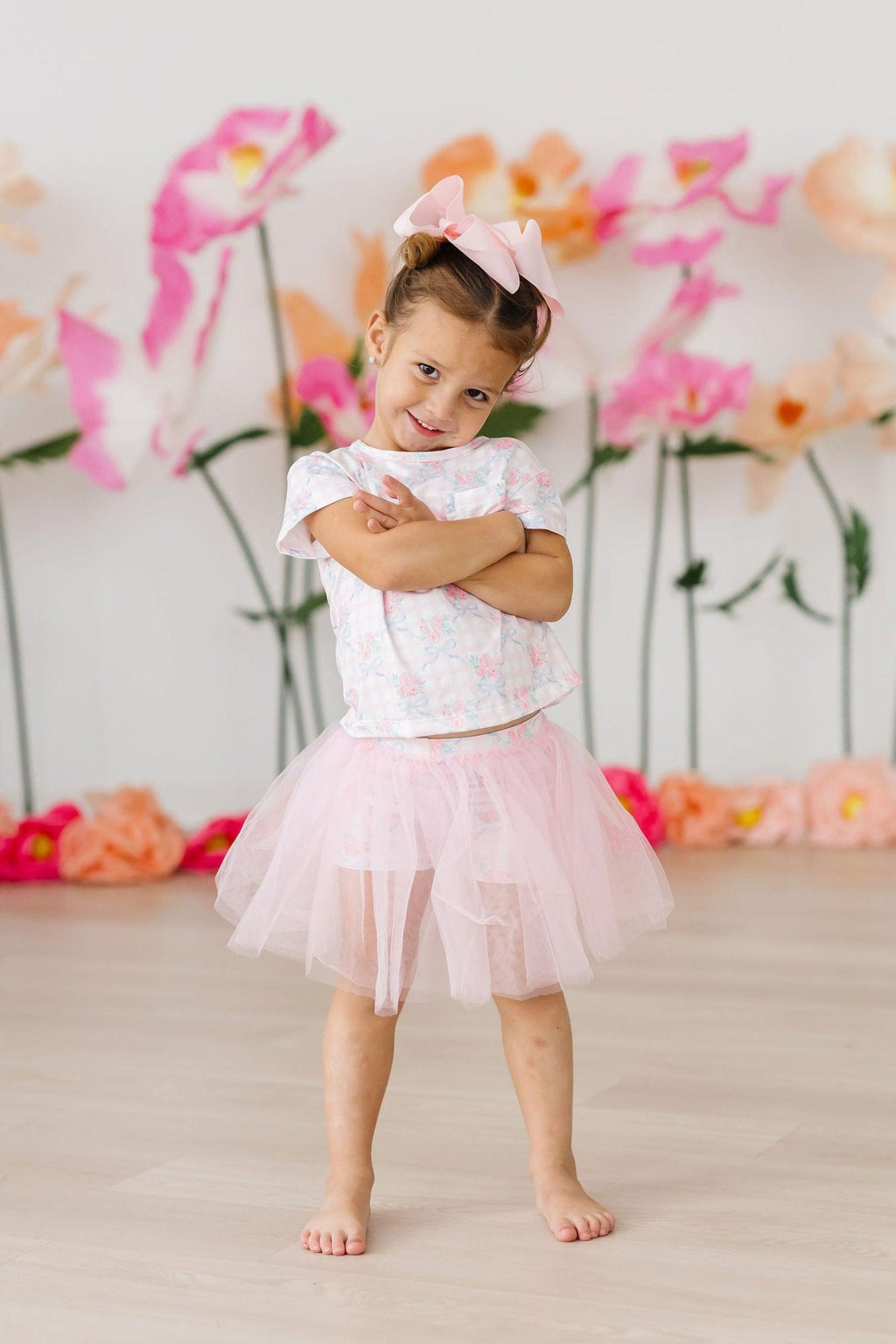 Mila & Rose ® Ribbons & Roses Ruffle Pocket Tee — alternative angle