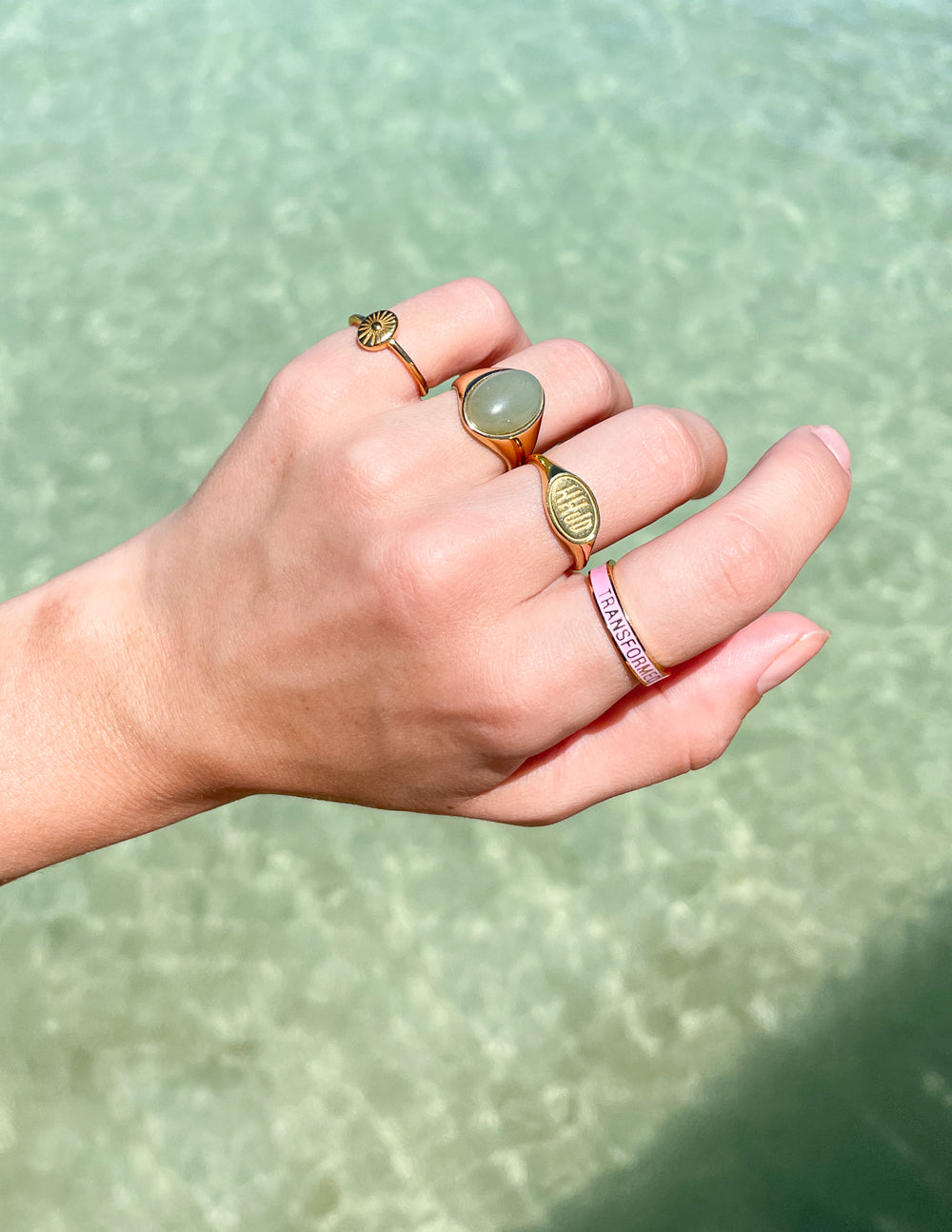 Elevated Faith Sunburst Ring — lifestyle context