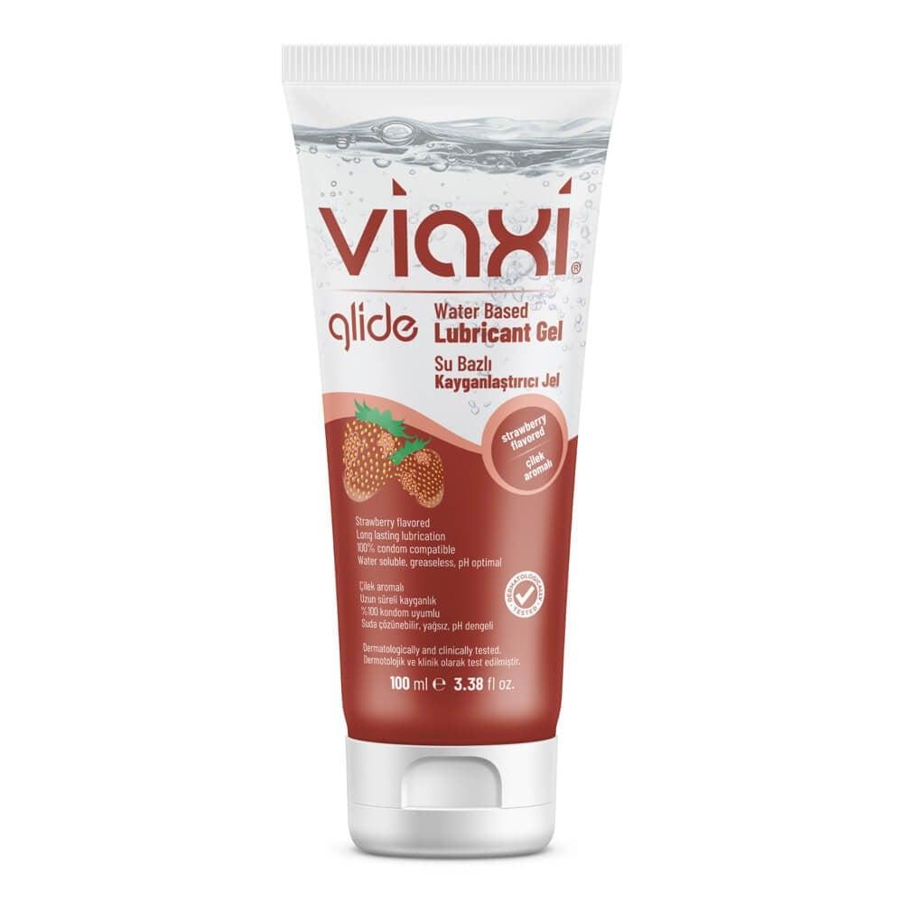 Viaxi Glide Strawberry Flavored Lubricant Gel 100 ml
