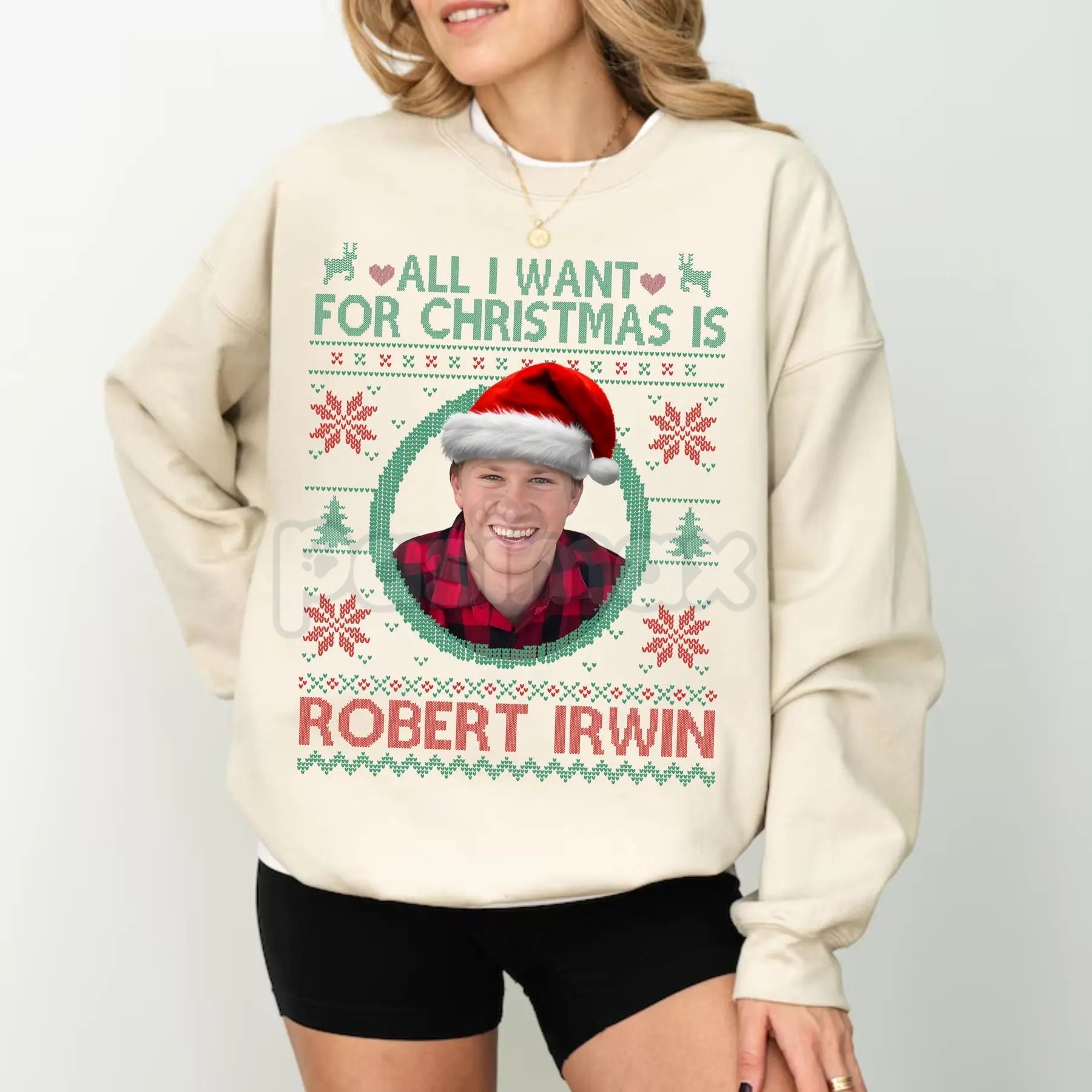 Pasimax Robert Irwin DWTS 2025 Ugly Christmas Sweatshirt – Wildlife Warrior Dancing Star Holiday Tee — main product shot