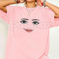 Robot Roblox Woman Face Graphic T-Shirt – Funny Gaming Aesthetic Meme Unisex Cotton Tee