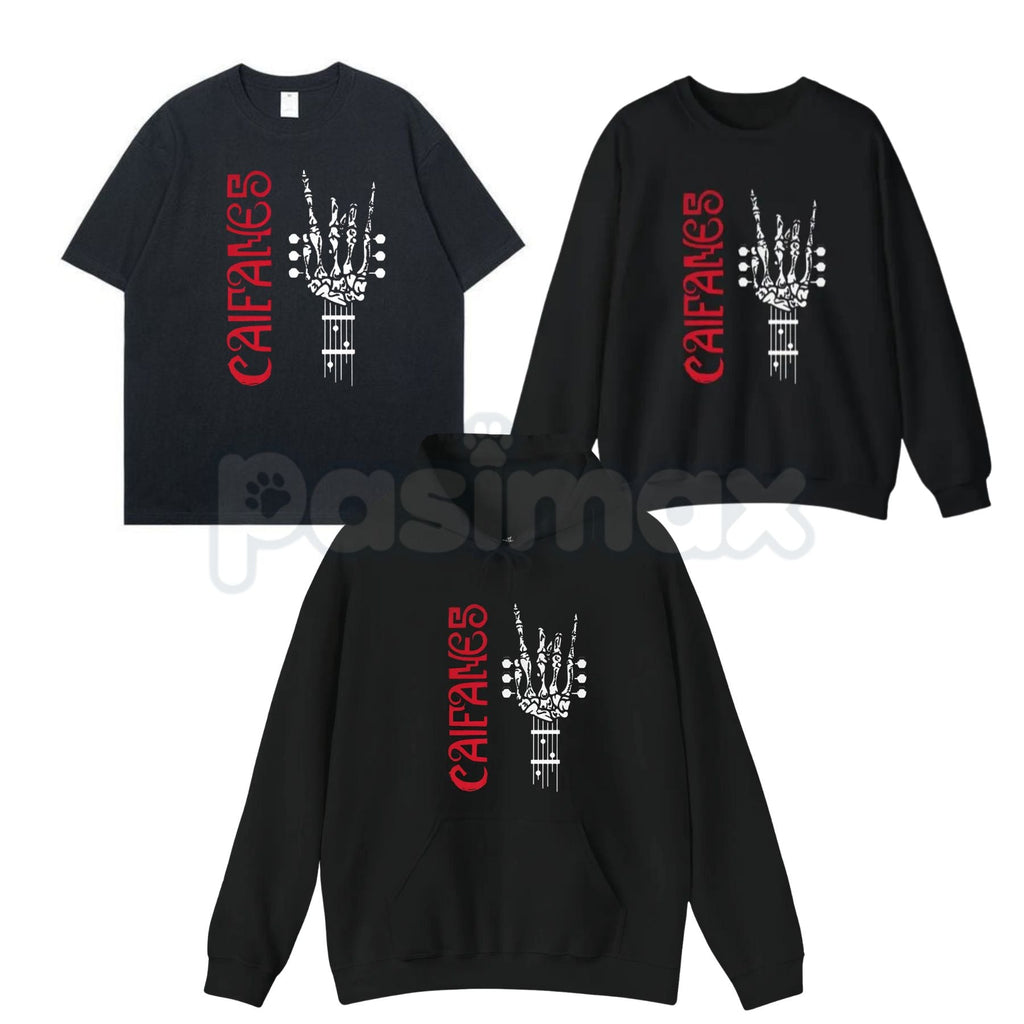Pasimax Rock The Silence Caifanes Group – Skull Print Graphic Tee, Retro Rock Hoodie & Sweatshirt — main product shot