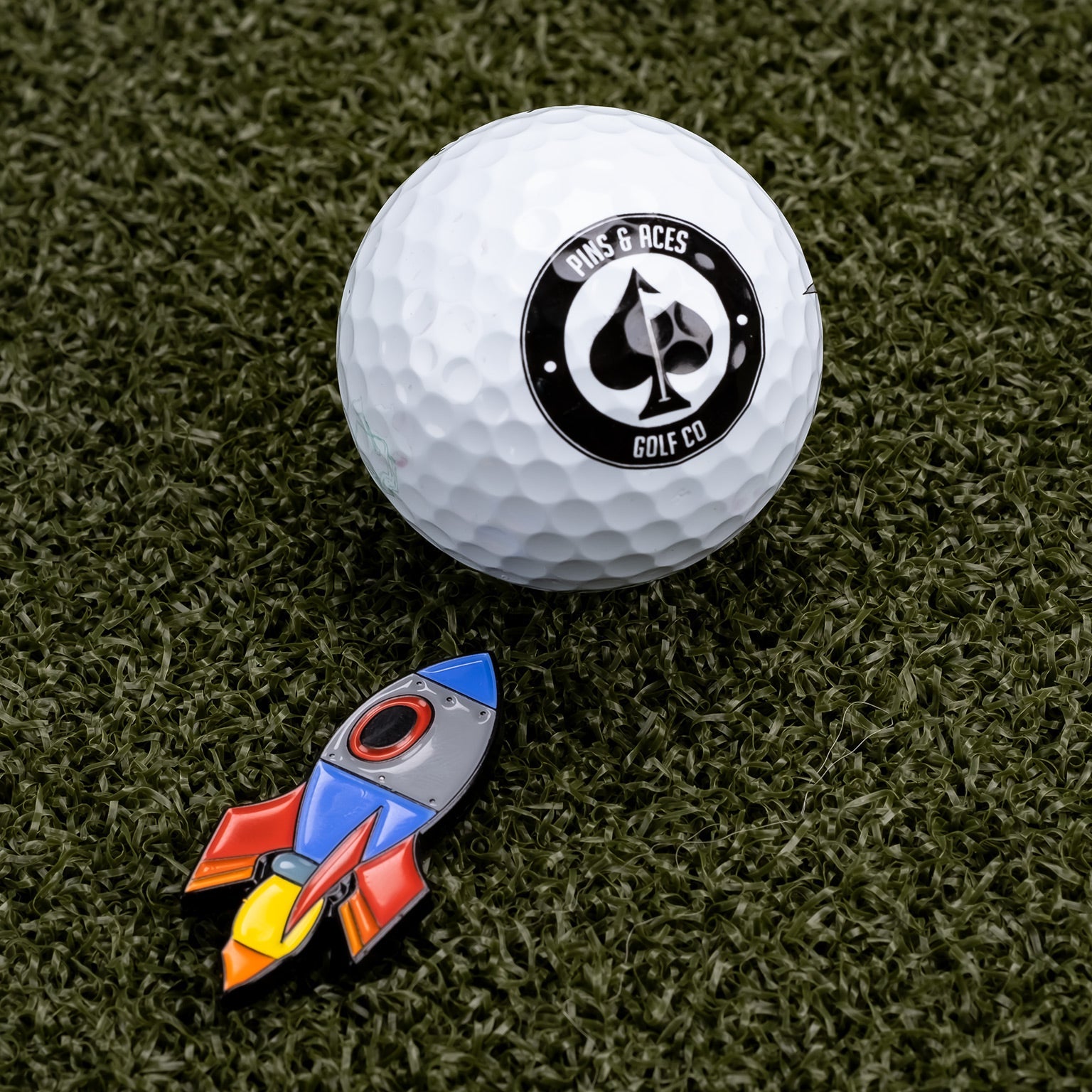 Rocket Emoji Ball Marker – Pins and Aces, view 4