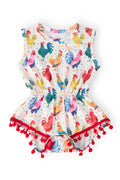 Mila & Rose ® Rooster Pom Pom Romper — main product shot