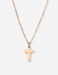 Elevated Faith Rose Gold Cross Necklace — main product shot