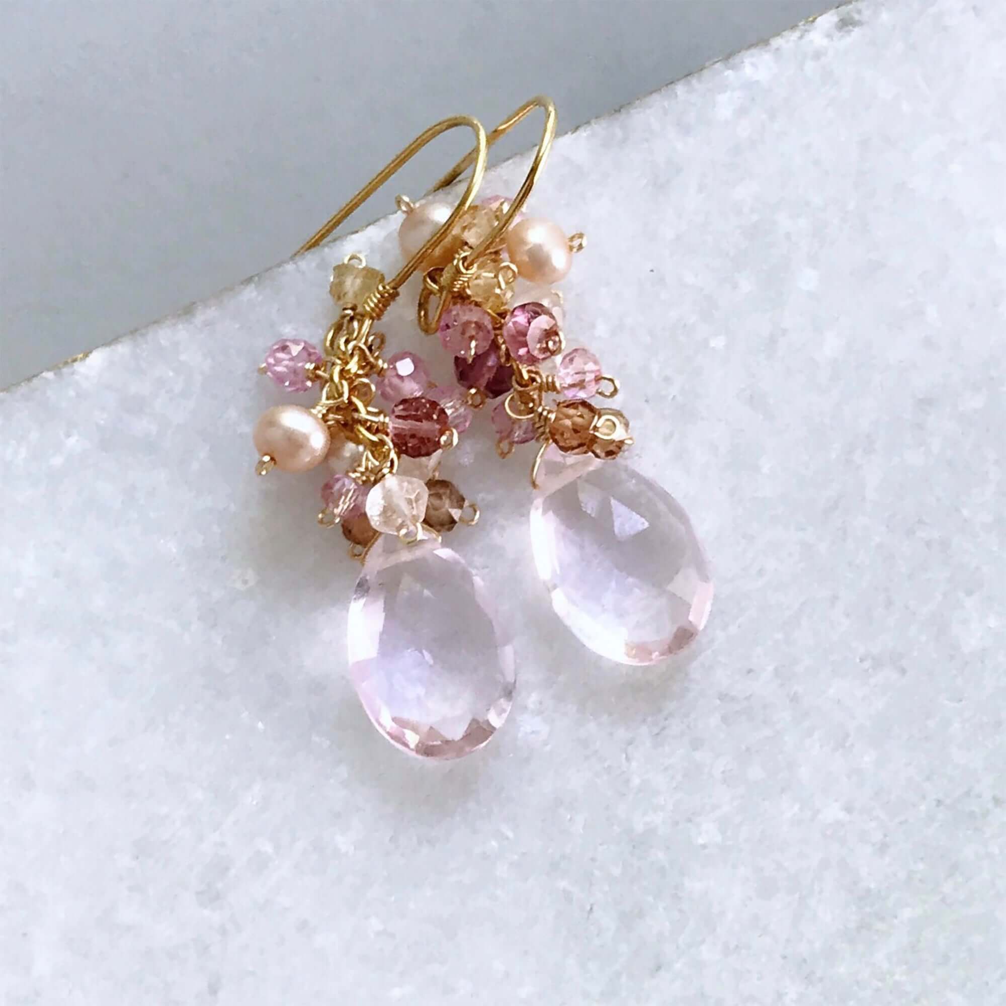 PARKEN JEWELRY PARKEN JEWELRY Rose Pink Bala Earrings — main product shot