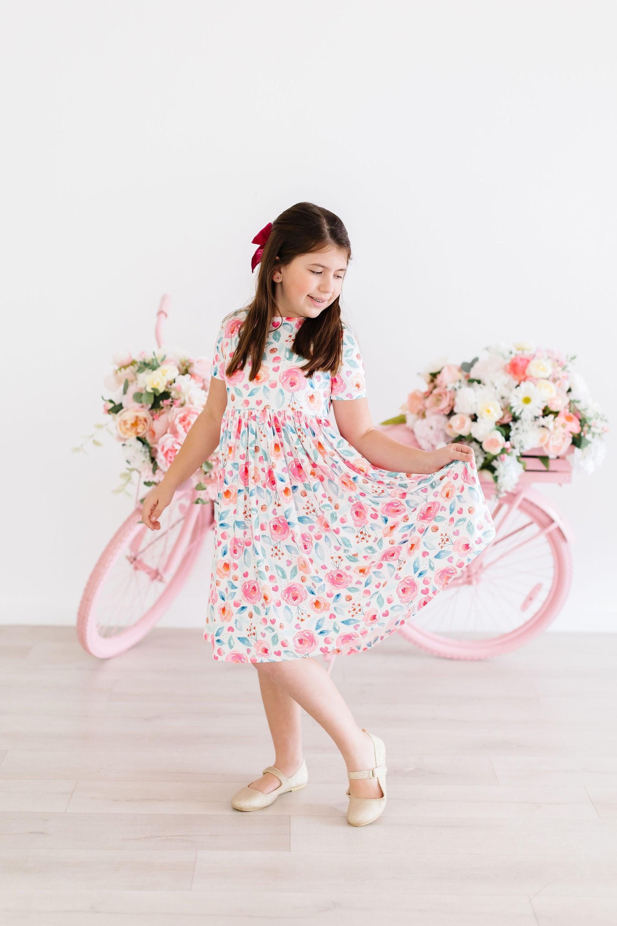 Mila & Rose ® Rosettes S/S Pocket Twirl Dress — lifestyle context
