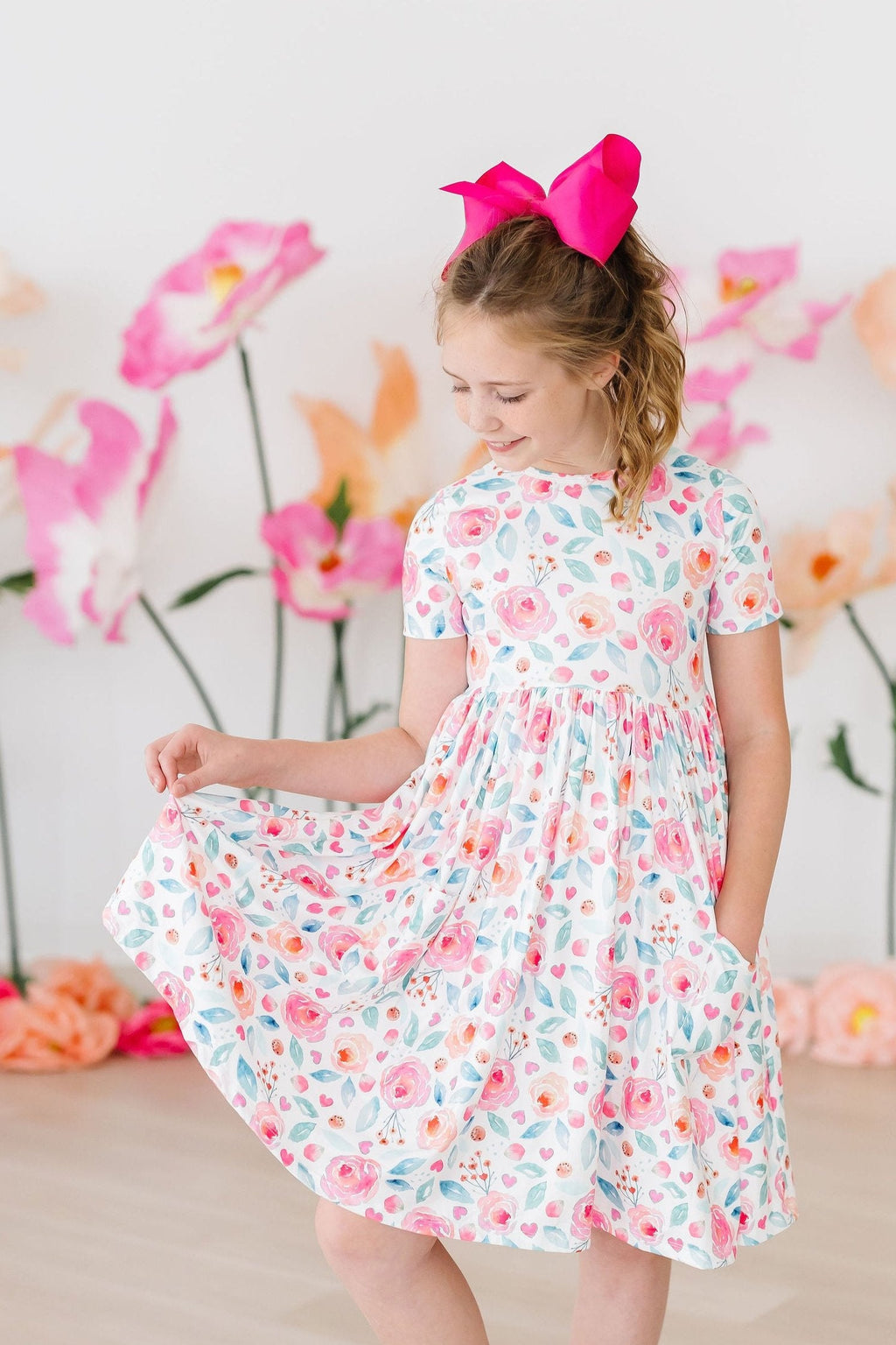 Mila & Rose ® Rosettes S/S Pocket Twirl Dress — main product shot