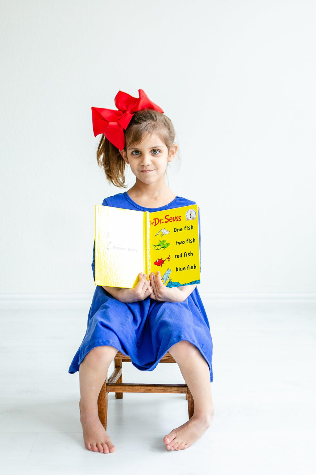 Mila & Rose ® Royal Blue 3/4 Sleeve Pocket Twirl Dress — alternative angle