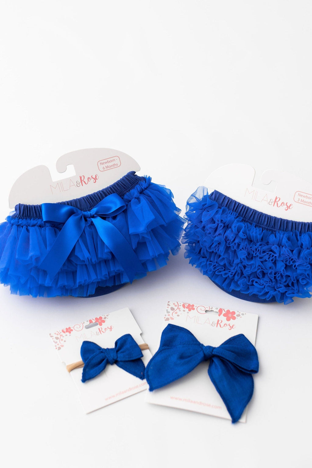 Mila & Rose ® Royal Blue Ruffle Bum Bloomer — detail close-up