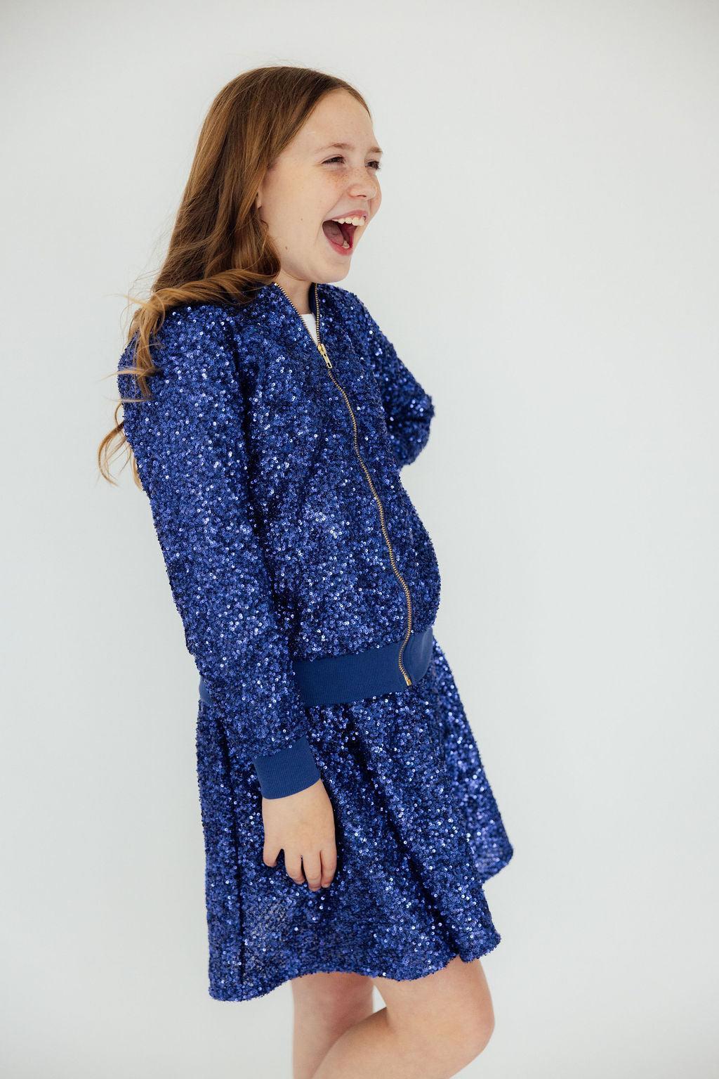 Mila & Rose ® Royal Blue Sequin Jacket — main product shot