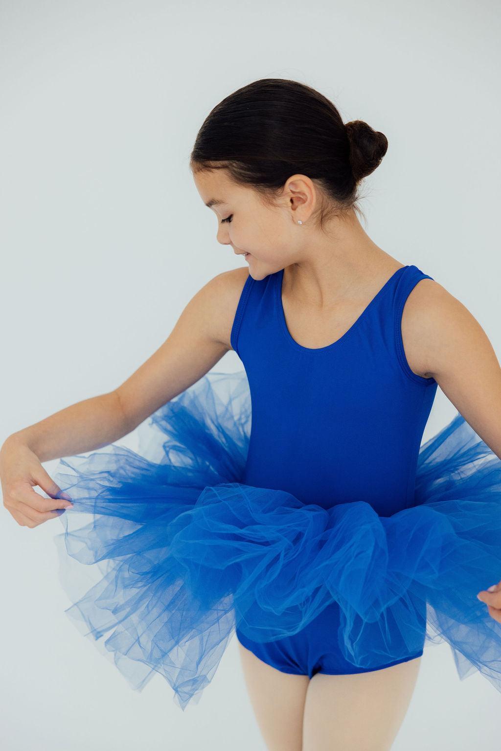 Mila & Rose ® Royal Blue Tank Tutu Leotard — lifestyle context