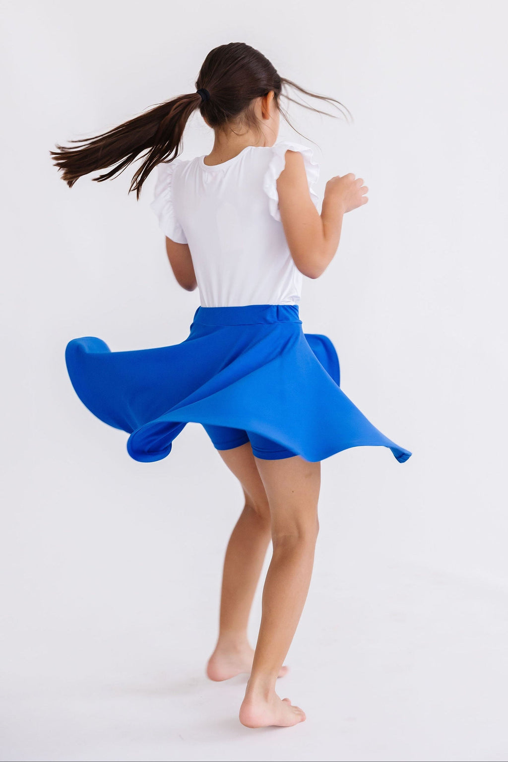 Mila & Rose ® Royal Blue Twirl Skort — detail close-up