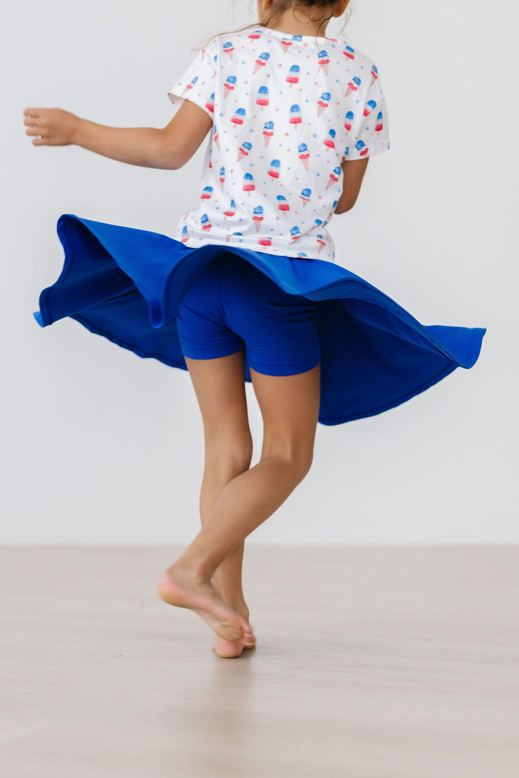 Mila & Rose ® Royal Blue Twirl Skort — lifestyle context
