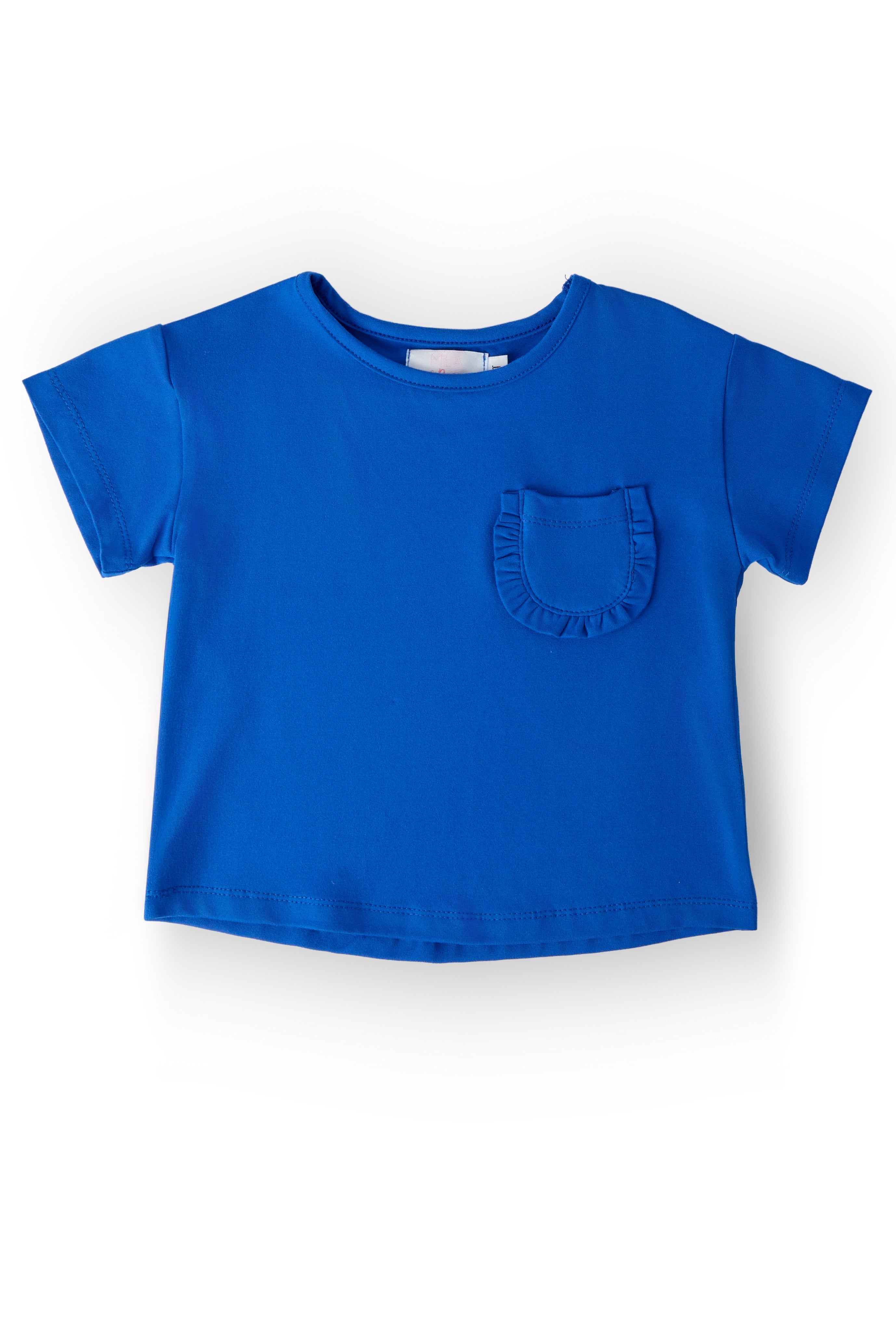 Mila & Rose ® Royal Blue Ruffle Pocket Tee — main product shot