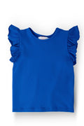 Mila & Rose ® Royal Blue S/S Ruffle Tee — main product shot