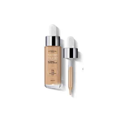Loreal Paris True Match Nude Serum Foundation: Light Coverage, Hydrating Hyaluronic Acid Foundation for Sensitive Skin, Natural Finish