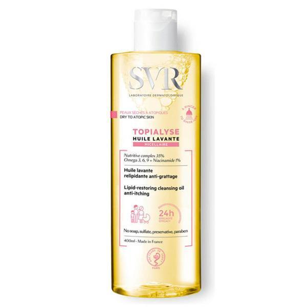 Svr Topialyse Lavender Oil Body Wash 400Ml - Gentle, Moisturizing Body Cleanser for Sensitive Skin