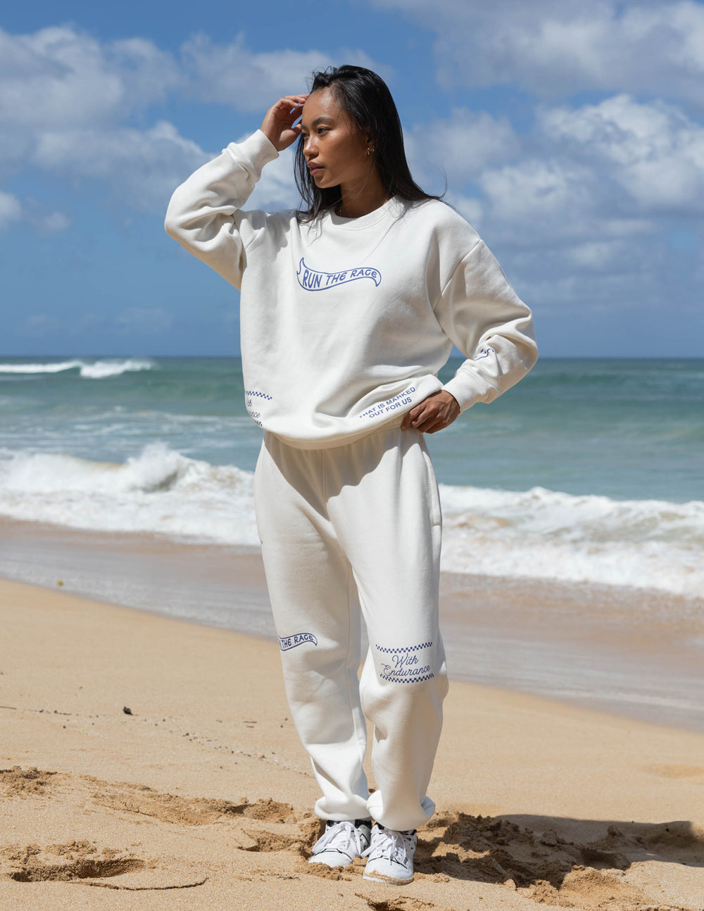 Elevated Faith Run the Race Unisex Sweatpant — lifestyle worn / used context