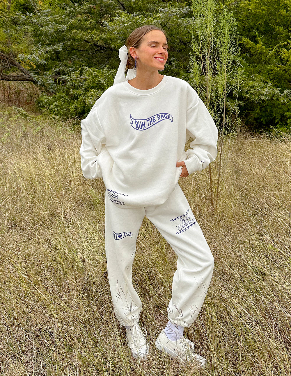 Elevated Faith Run the Race Unisex Sweatpant — construction detail