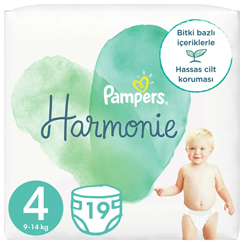Prima Harmonie Baby Diapers Size 4 - Gentle, Plant-Based, Hypoallergenic - 19 Count