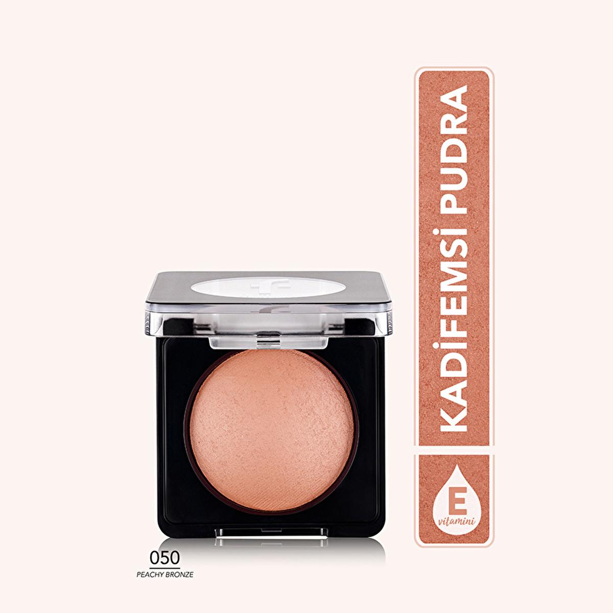 Flormar Baked Blush-On: Peachy Bronze - High Pigment, Semi-Matte Finish, Vitamin E Infused for Radiant & Healthy Skin