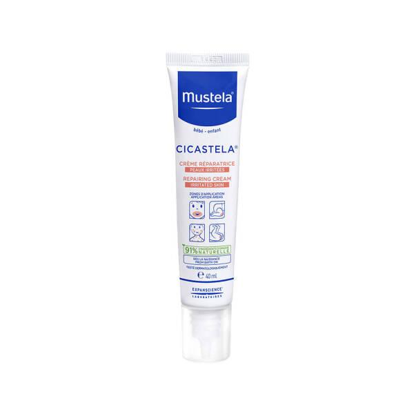 Mustela Cicastela Repairing Baby Care Cream - 40ml, Natural, Dermatologically Tested, Soothing & Gentle for Newborns