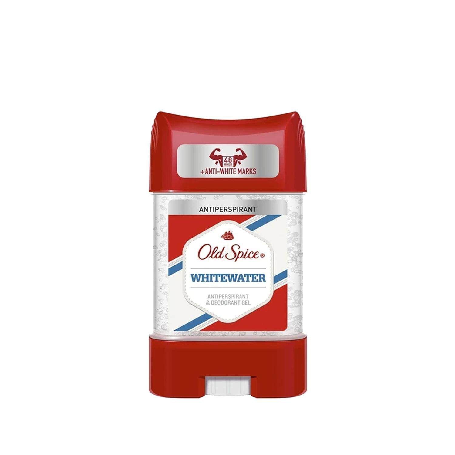 Old Spice Whitewater Clear Gel Roll-On Deodorant for Men - 70 ml, Invisible Protection & Fresh Scent