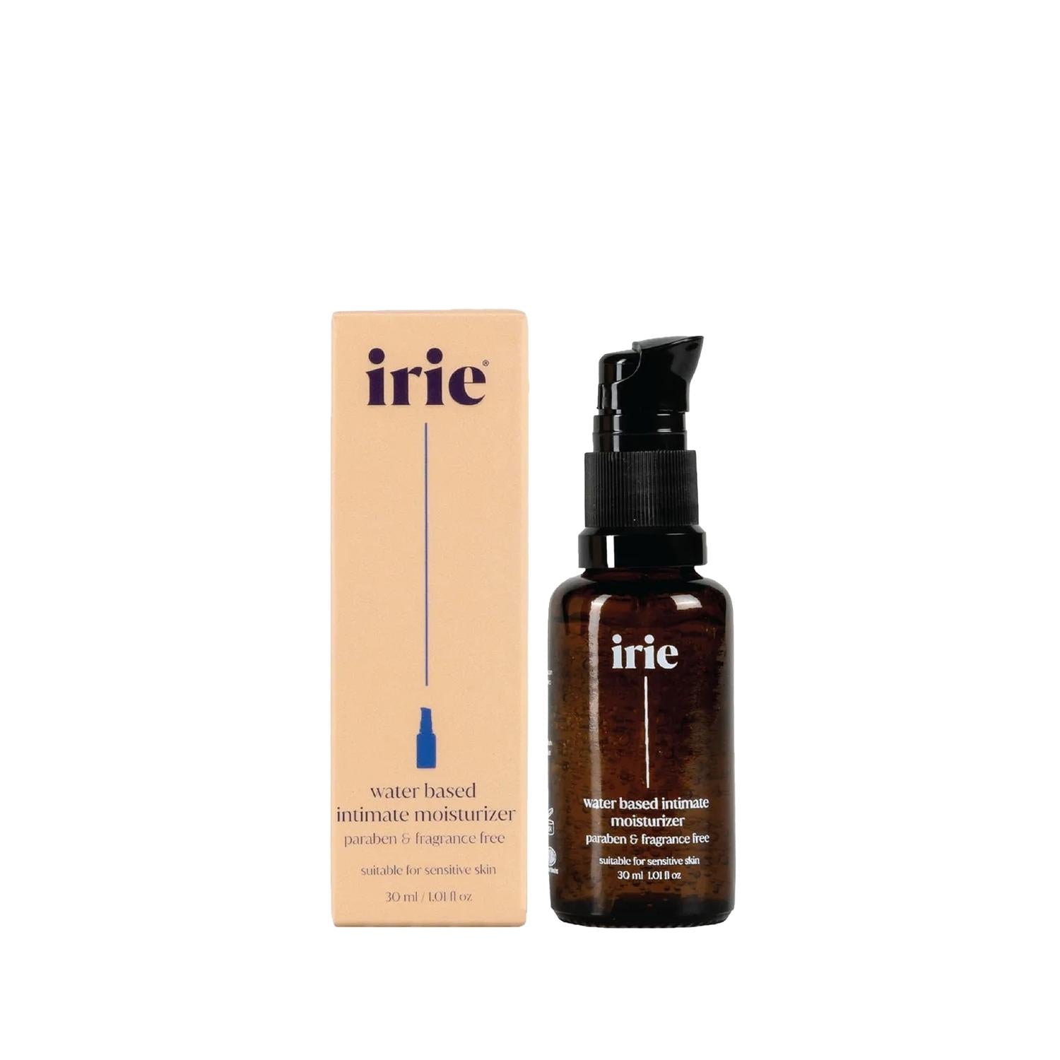 irie Intimate Moisturizing Gel - Gentle Water-Based Formula for Sensitive Areas, 1.01 fl oz