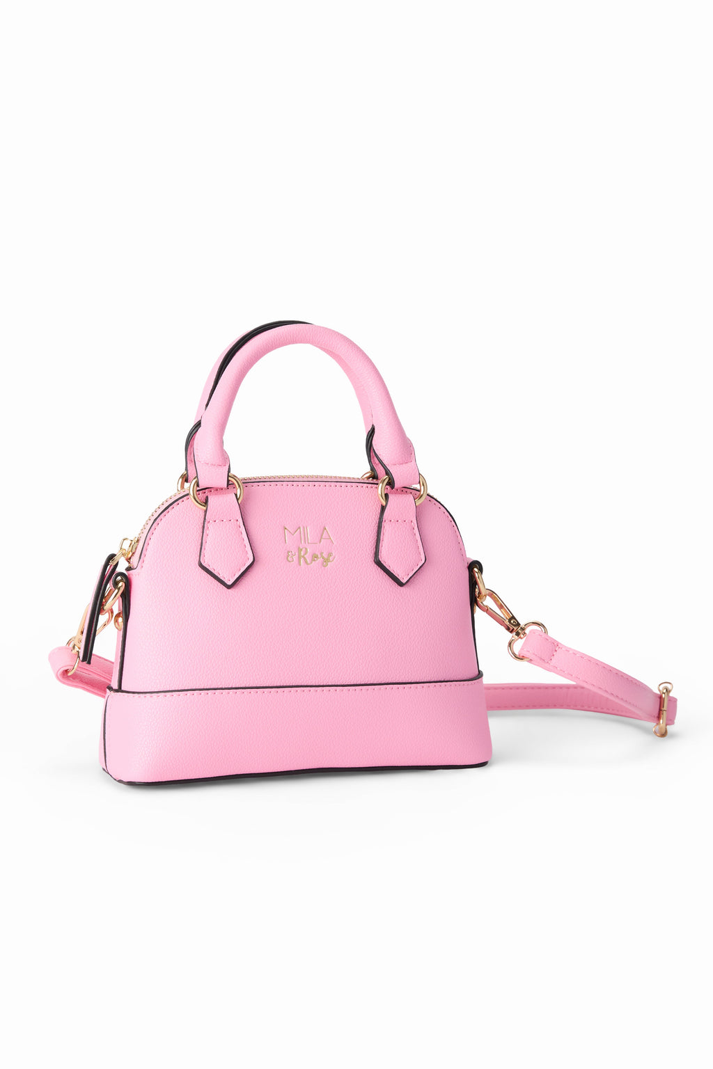 Mila & Rose ® Bubblegum Pink Girl's Crossbody Purse — detail close-up