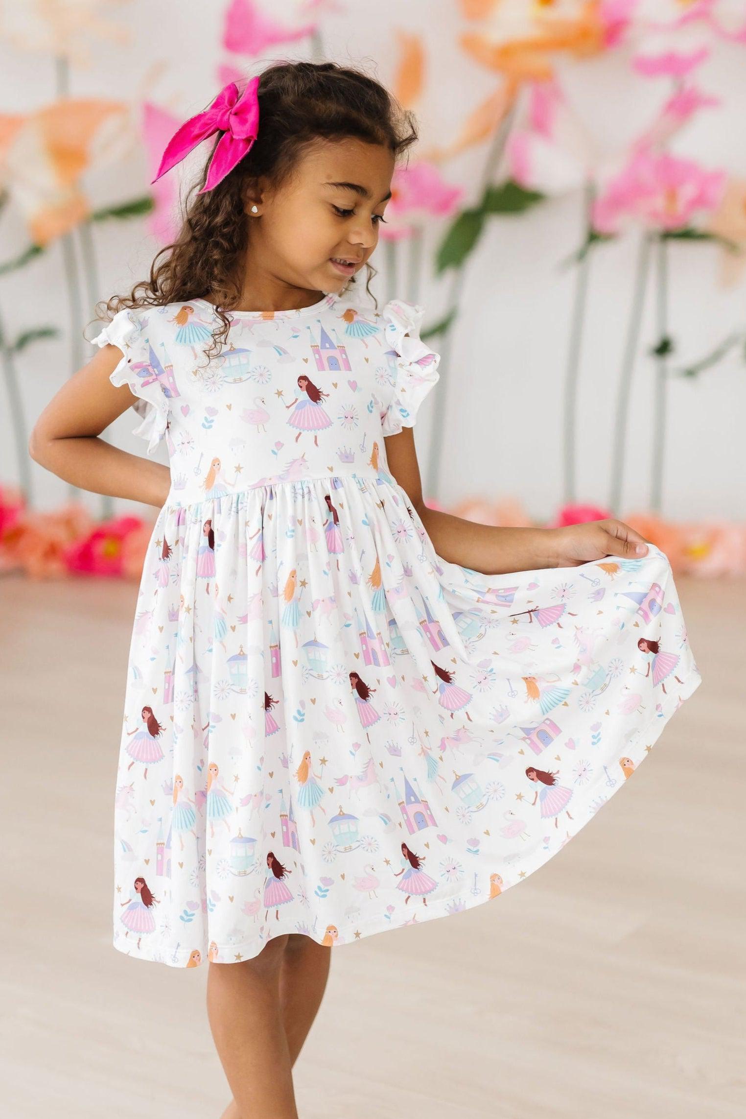 Mila & Rose ® Fairy Princess Flutter Sleeve Twirl Dress — main product shot