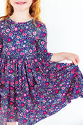 Mila & Rose ® Flower Farm 3/4 Sleeve Pocket Twirl Dress — main product shot