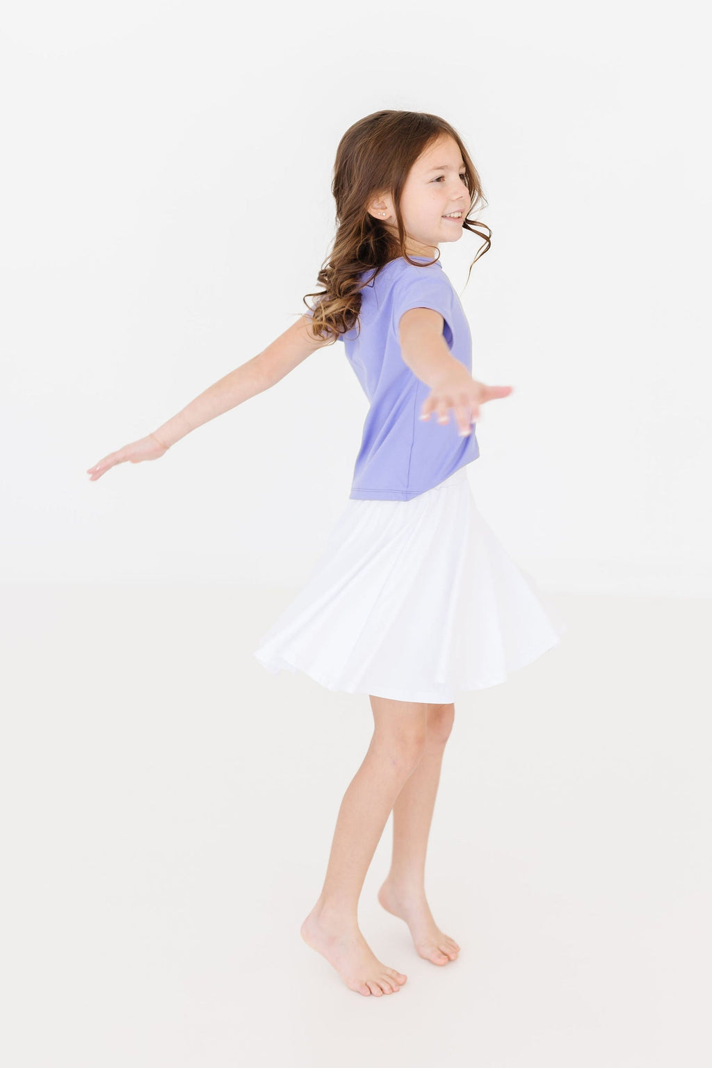 Mila & Rose ® Periwinkle Ruffle Pocket Tee — alternative angle