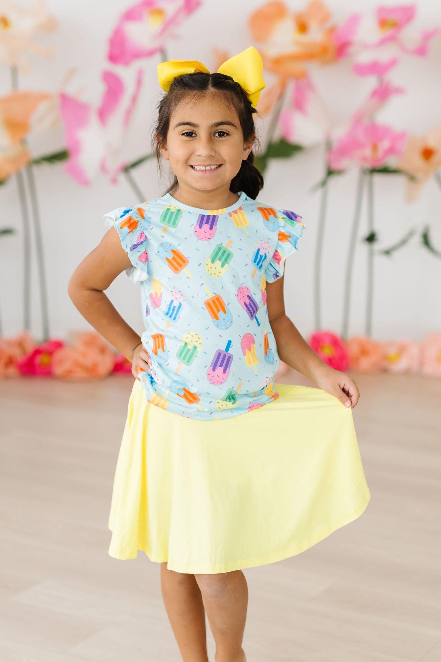 Mila & Rose ® Sweet Treat S/S Ruffle Tee — side view