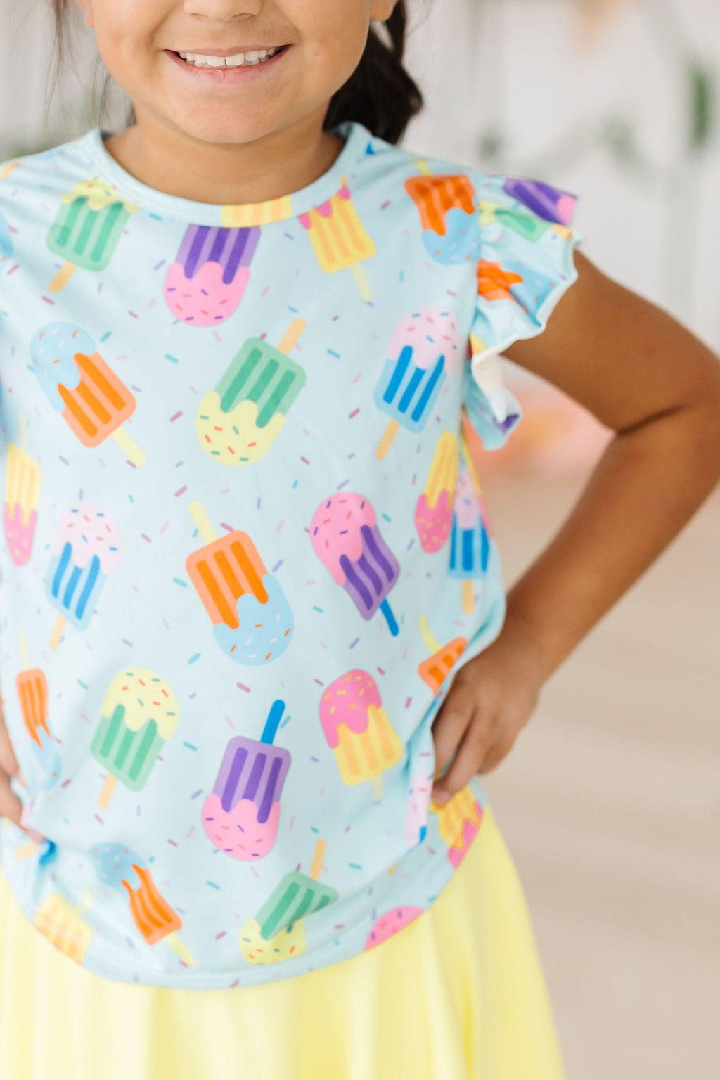 Mila & Rose ® Sweet Treat S/S Ruffle Tee — lifestyle context