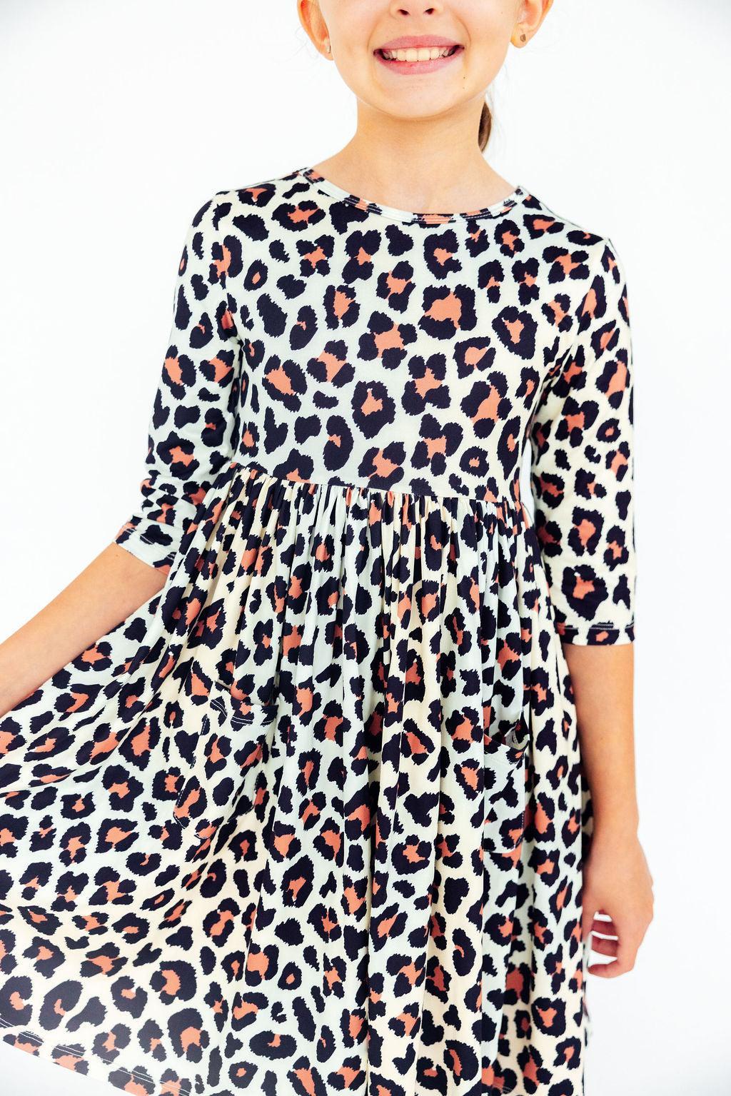 Mila & Rose ® Wild One 3/4 Sleeve Pocket Twirl Dress — main product shot