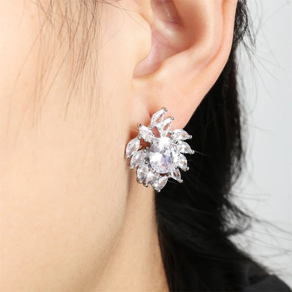 Envy NYC ZAKOL Brand Gorgeous Shiny Full Zirconia Earring Necklaces Jewelry Set Luxury… — detail shot 6