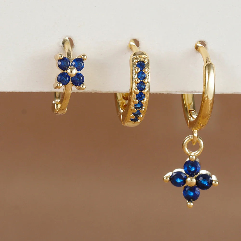 SORI STYLE 3PCS Flower Drop and Dangle Earring — feature highlight