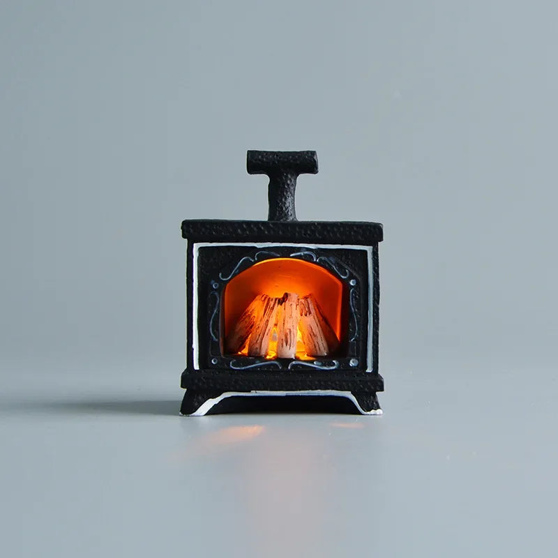 Perfecsy ZAKKA Miniatures Study Bookcase Home Decor Cute Cartoon Cat Retro Desk Gramophone Ornament Crafts Dollhouse Accessor