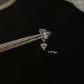 MyClosetAid 1 PCS Pink Bowknot Shiny Ear Bone Nail 316L Stainless Steel Korean Style Zircon Crystal Earring Women Y2K Cute Co