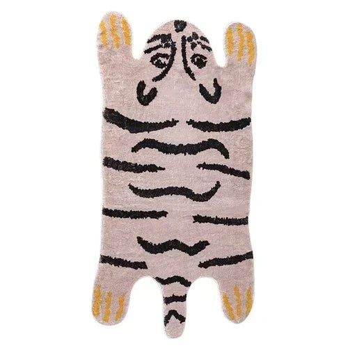 Perfecsy VIKAMA Cartoon Leopard Carpet For Cooling And Warmth, Home Decoration, Bedroom Plush Floor Mat, Living Room Rest Are