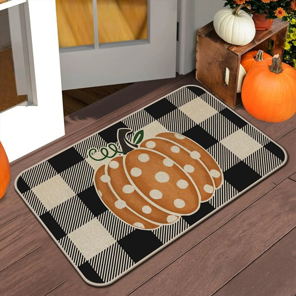 Perfecsy VIKAMA Halloween Autumn Door Mat Thanksgiving Welcome Mat Indoor/Outdoor Anti-Slip Carpet Home Decoration — packagin