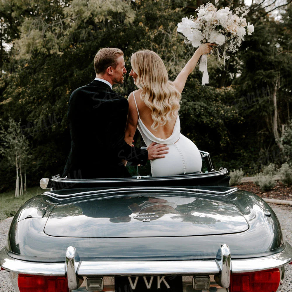 Envy NYC Envy NYC Modern Satin Wedding Dress — product category context