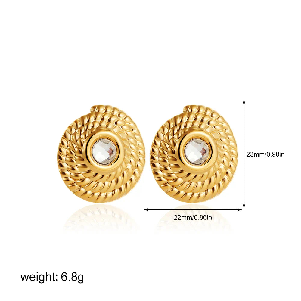 SORI STYLE Three-Layer Textured Knot Earrings for Women — flat-lay composition