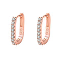 SORI STYLE 925 Sterling Silver Crystal Fashion Hoop Earrings — flat-lay composition