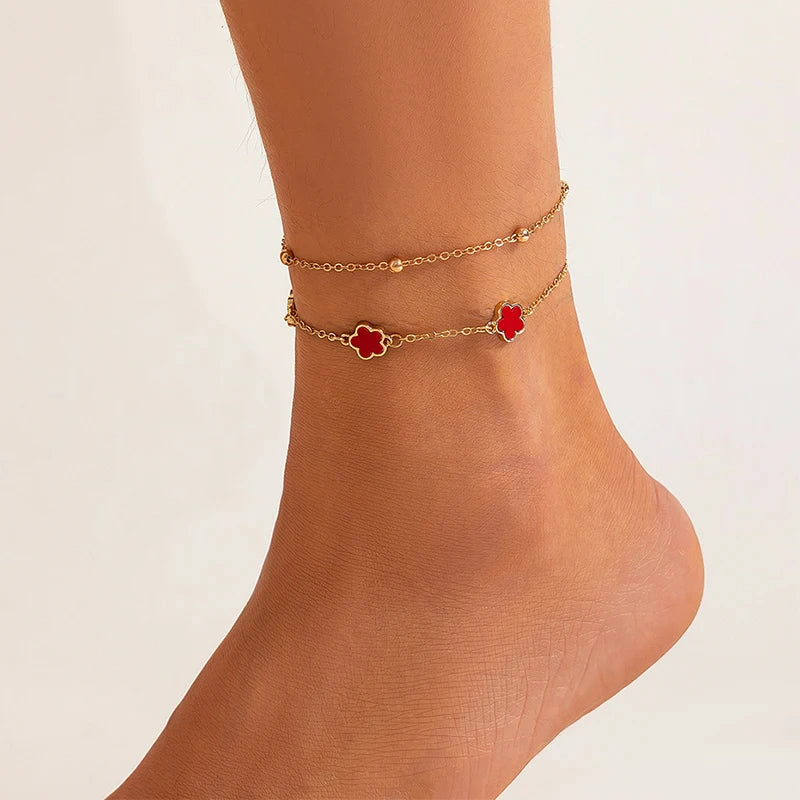 Envy NYC Envy NYC Clover Anklet Braclet — detail shot 6